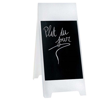 Imagine A-BOARD DUBLU CU RAMA ALBA PVC PEOPLE STOPPER 55X100 CM