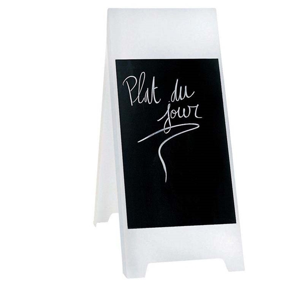 Imagine A-BOARD DUBLU CU RAMA ALBA PVC PEOPLE STOPPER 55X100 CM