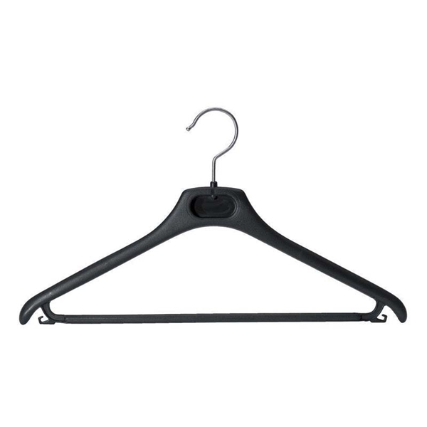 Imagine UMERAS PLASTIC NEGRU CU BARA SI AGATATORI NEGRU SET 100 BUC