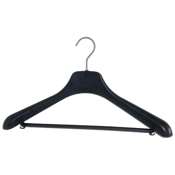 Imagine UMERAS PLASTIC NEGRU CU BARA SI AGATATORI NEGRU SET 30 BUC