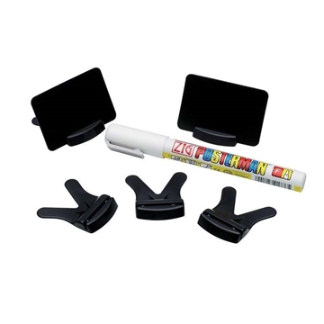 Imagine ETICHETE PRET 60X40MM & MARKER (SET 25BUC) NEGRU