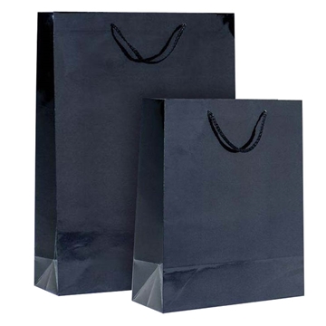Imagine PUNGA HARTIE PLASTIFIATA MAT NEGRU-CORDON 12BUC