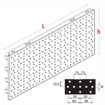 Imagine PANOU SPATE RAFT - PERFORAT RL PAS 25MM