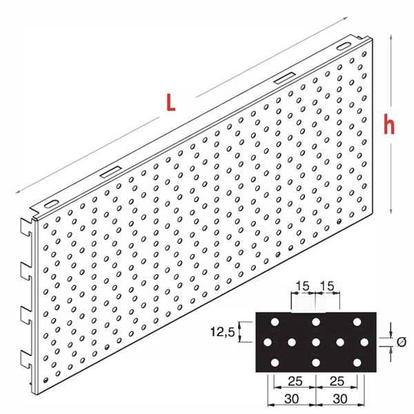 Imagine PANOU SPATE RAFT - PERFORAT RL PAS 25MM