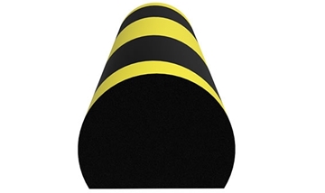 Imagine BUMPER ROTUND 4X3 CM 1.2M NEGRU/GALBEN