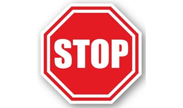 Imagine  "STOP" BANDA ADEZIVA 30.5CM ROSU/ALB
