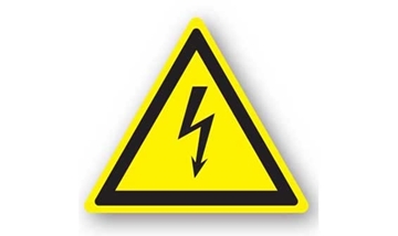 Imagine TRIUNGHI "ELECTRICITATE"  30.5CM GALBEN