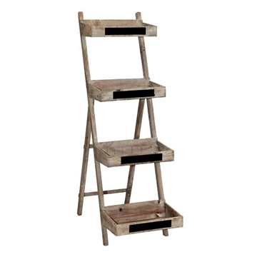 Imagine STAND SCARA 4 NIVELURI LEMN CUL.NATUR INVECHIT