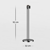 Imagine COLOANA CU BAZA CROM SI BANDA NEAGRA L2300