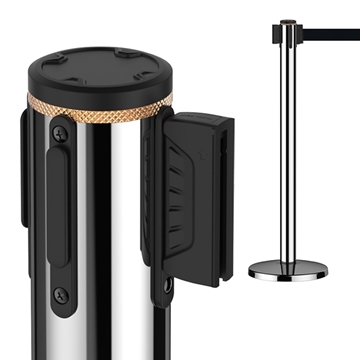 Imagine COLOANA CU BAZA CROM SI BANDA NEAGRA L2300