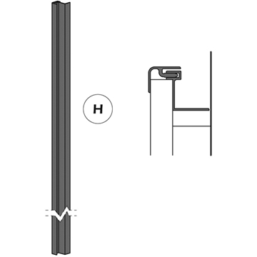 Imagine TERMINATIE ALUMINIU H229CM PT CAPAT PANOU THIN LIN
