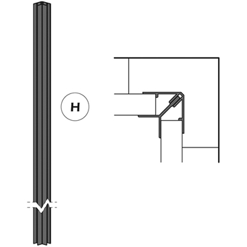 Imagine PROFIL ALUMINIU H229CM COLT INTERIOR THIN LINE