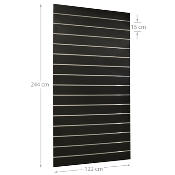 Imagine PANOU SLAT NEGRU L122XH244CM 18MM CU 15 PROFI ALUM.