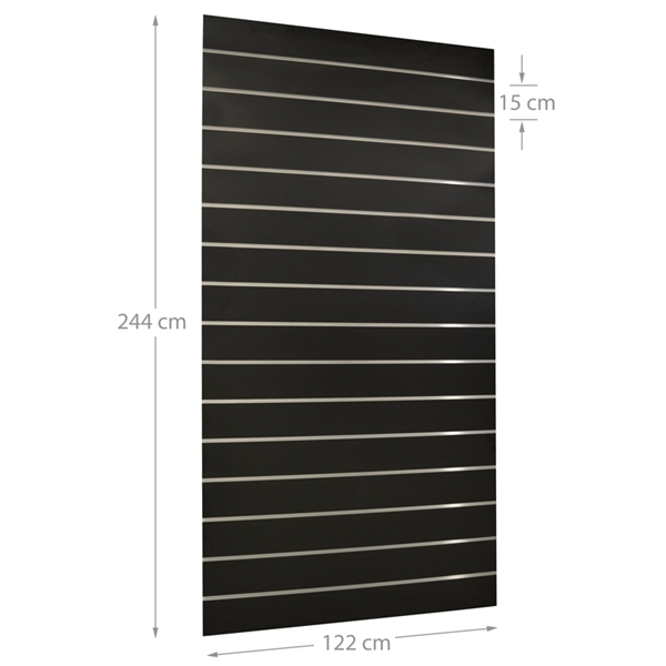 Imagine PANOU SLAT NEGRU L122XH244CM 18MM CU 15 PROFI ALUM.