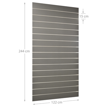 Imagine PANOU SLAT GRI L122XH244CM 18MM CU 15 PROFI ALUM.