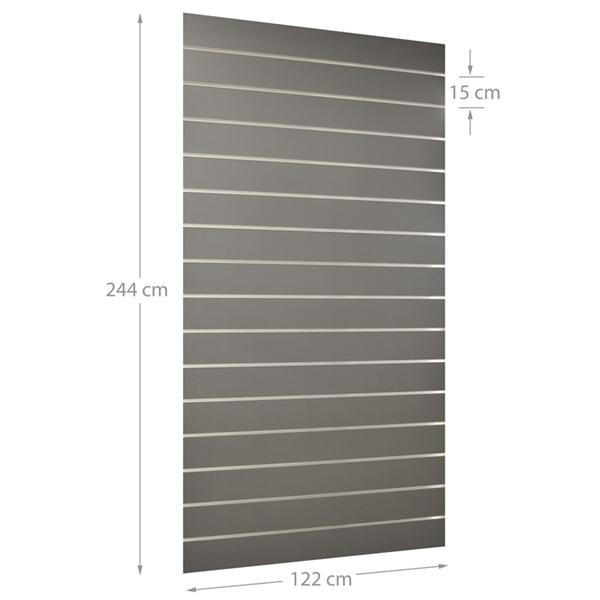 Imagine PANOU SLAT GRI L122XH244CM 18MM CU 15 PROFI ALUM.