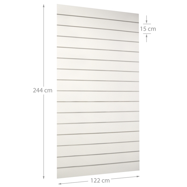 Imagine PANOU SLAT ALB L122XH244CM 18MM CU 15 PROFI ALUM.