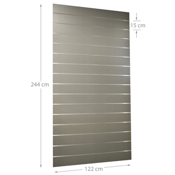 Imagine PANOU SLAT GRI ALUM L122XH244CM 18MM CU 15 PROFI ALUM