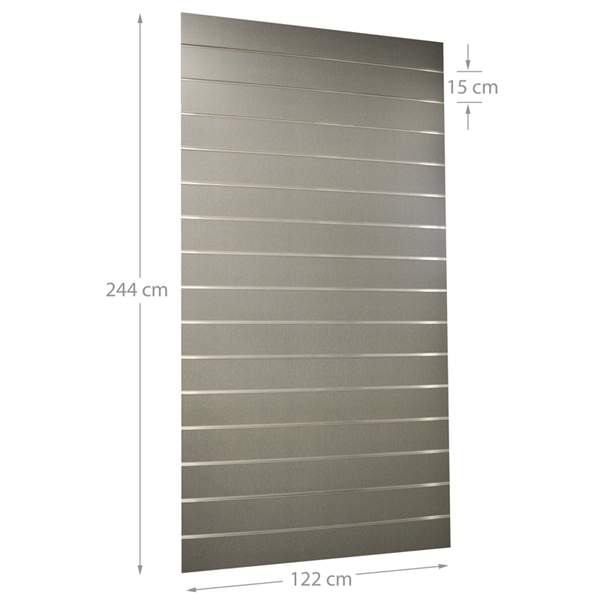 Imagine PANOU SLAT GRI ALUM L122XH244CM 18MM CU 15 PROFI ALUM