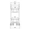 Imagine CARUCIOR PENTRU 2 COSURI DE MANA 66X40X98