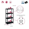 Imagine RAFT 4 POLITE PLAST NEGRU 600X300X1320