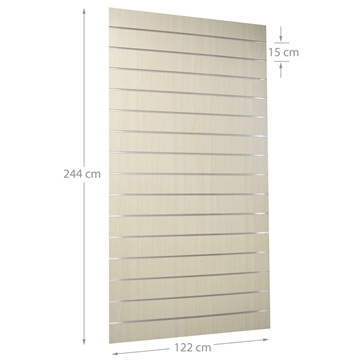 Imagine PANOU SLAT CREM L122XH244CM 18MM CU 15 PROFI ALUM.