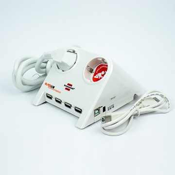 Imagine PRELUNGITOR BIROU CU 2 PRIZE SI USB ALB