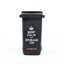 Imagine MINI PUBELA NEAGRA INSCRIPTIONATA