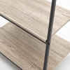 Imagine STAND METAL NEGRU/2 POLITE LEMN 78X44XH150CM