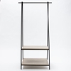 Imagine STAND METAL NEGRU/2 POLITE LEMN 78X44XH150CM