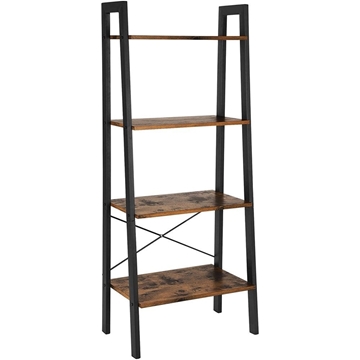 Imagine STAND METAL NEGRU/4 POLITE LEMN 56X34XH137.5CM