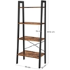 Imagine STAND METAL NEGRU/4 POLITE LEMN 56X34XH137.5CM