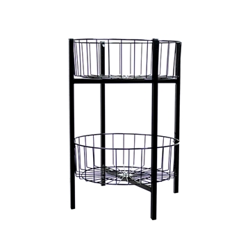 Imagine COS ROTUND DEMONTABIL PE 2 NIV NEGRU H850MM DIAM 500MM